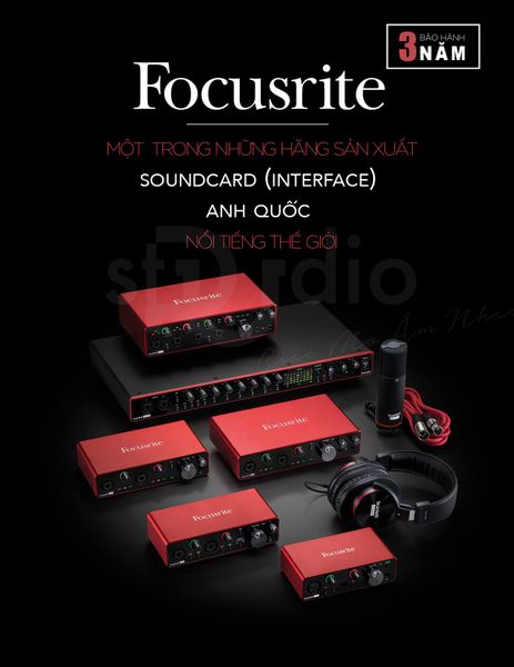 Sound card Focusrite Scarlett Solo 3rd (Gen) - Sound card thu âm