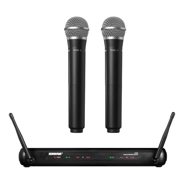 Bộ thu và phát kèm micro không dây Shure SVX288/PG58 - Micro không dây cầm tay (2mic)