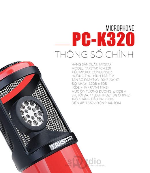 Microphone Takstar PC-K320 - Micro thu âm hát livestream