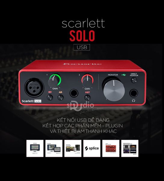 Sound card Focusrite Scarlett Solo 3rd (Gen) - Sound card thu âm