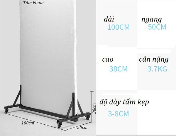 Chân Kẹp Xốp Có bánh Xe