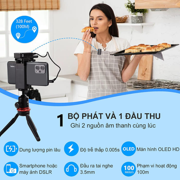 Micro thu âm cài áo Boya BY-XM6 S1 Mini