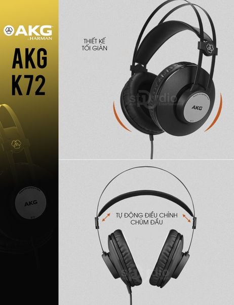 Tai nghe kiểm âm AKG K72, Headphone Studio