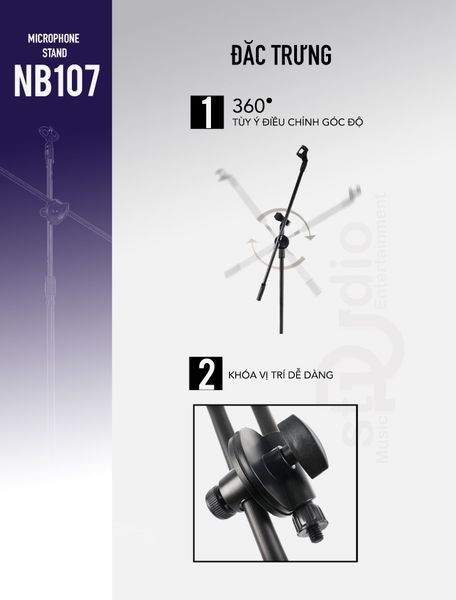 Chân đứng Micro thu âm NB 107 - Microphone Stand