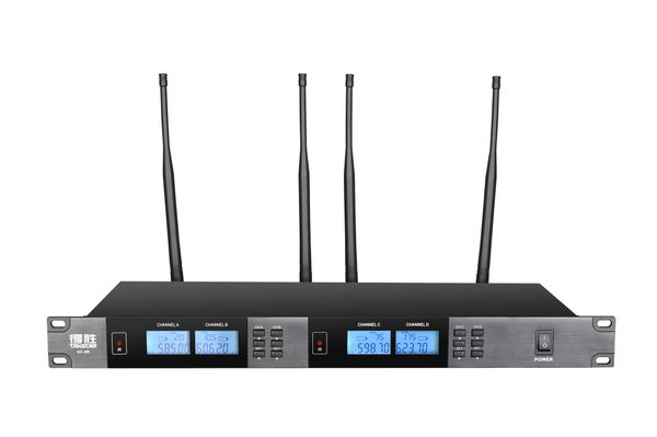 Takstar UC-4R - Bộ full Micro Không Dây UHF Cho Karaoke, Hội Nghị, Giảng Dạy, Phát Thanh Phạm Vi Thu 100m