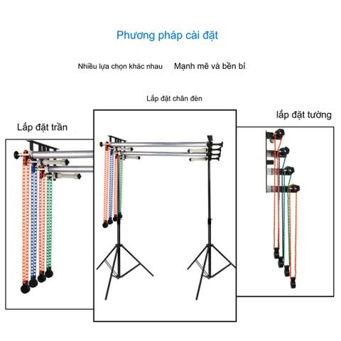Khung Treo 3 Phông Xích Tay Kèm Ống Nhôm