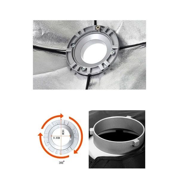 Softbox Tổ Ong Godox 22X90, Lồng toả sáng cho đèn