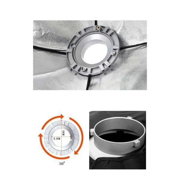 Softbox Tổ Ong Godox 22X90, Lồng toả sáng cho đèn