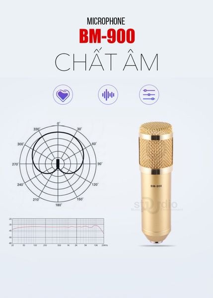Micro thu âm BM900 Woaichang - Micro thu âm