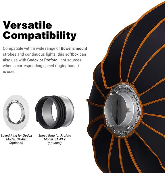 Softbox Godox QR-P70+ Quick Parabolic with Bowens Mount Chính Hãng