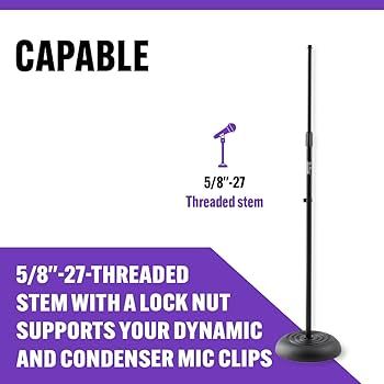 Chân đứng Micro thu âm On-Stage MS7201C Round Base Mic Stand (Chrome)