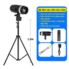 Bộ Đèn Tạo Viền Tóc kèm chân 2m8