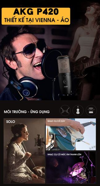 Micro thu âm AKG P420 - Micro thu âm cho phòng thu