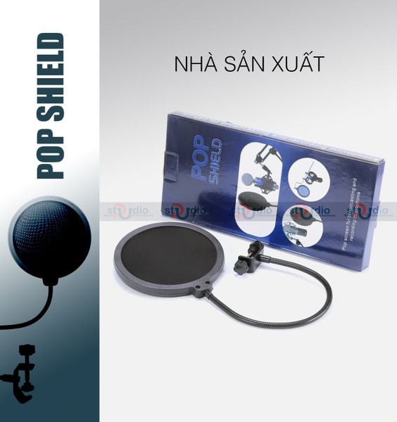 Màng lọc âm (POP FILTER) - Màng lọc micro thu âm 2 lưới