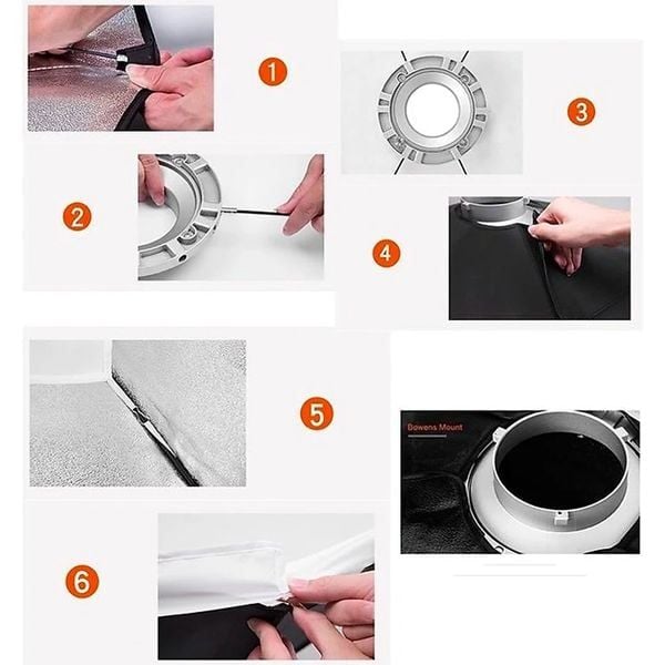 Softbox Tổ Ong Godox 22X90, Lồng toả sáng cho đèn