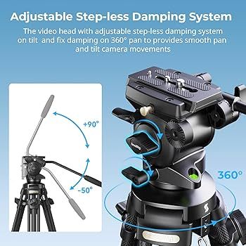SmallRig 4685 - Lightweight Video Carbon Fiber Tripod Kit AD-50
