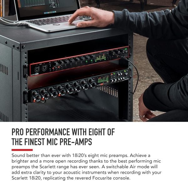 Focusrite Scarlett 18i20 4rd Gen USB Audio Interface - Sound card thu âm