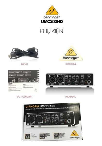 Sound card Behringer UMC202HD - Sound card thu âm