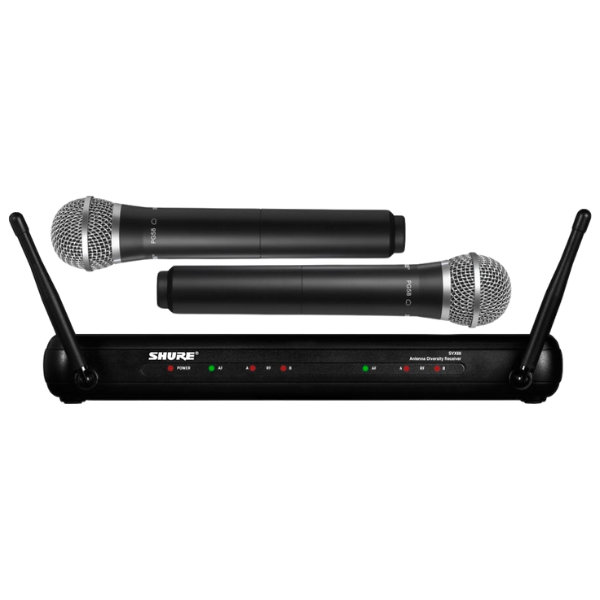 Bộ thu và phát kèm micro không dây Shure SVX288/PG58 - Micro không dây cầm tay (2mic)