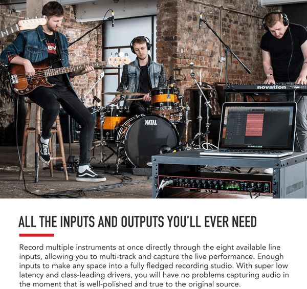 Focusrite Scarlett 18i20 4rd Gen USB Audio Interface - Sound card thu âm