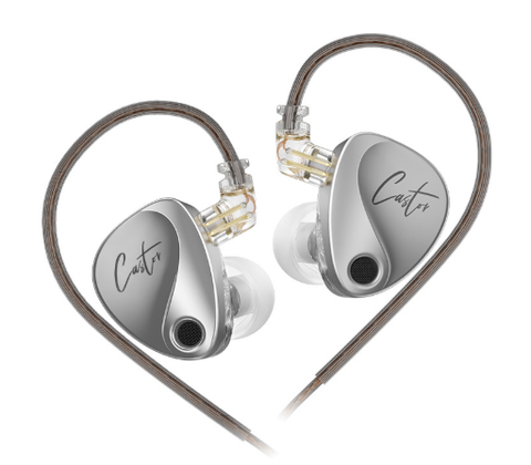 Tai nghe KZ Castor | Tai nghe nhét tai livestream ( In ear ) Silver