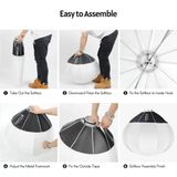 Softbox Cầu Triopo 65cm KQ-65 - Softbox cầu Chinaball 65cm KQ Triopo