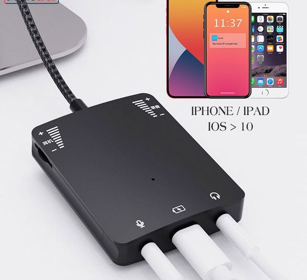 Box livstream PRO Lightning IOS - cổng lightning LT10-PRO Dây livestream Đàm thoại 2 chiều (IPhone 10-14)