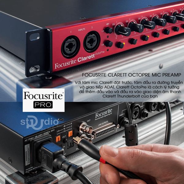 Focusrite Clarett OctoPre Mic Preamp - Tiền Khuếch Đại