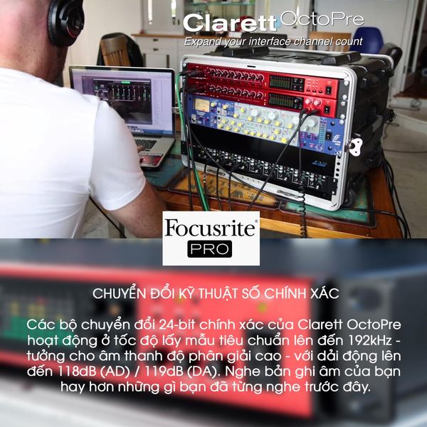 Focusrite Clarett OctoPre Mic Preamp - Tiền Khuếch Đại