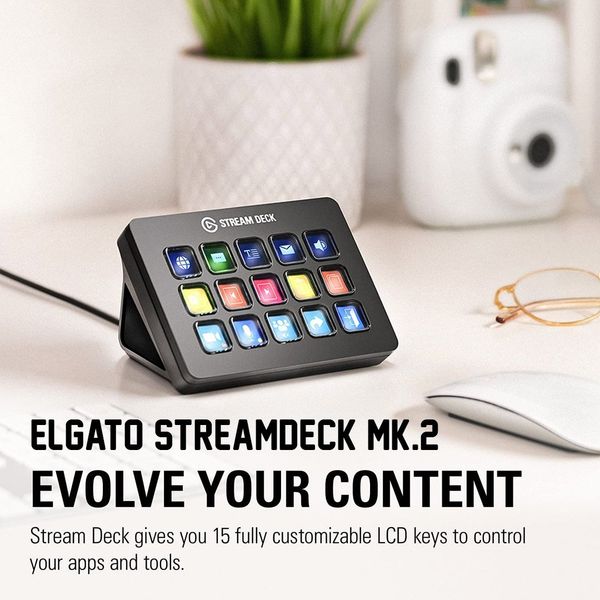 Thiết bị Stream Elgato StreamDeck MK2 Màu Đen (15 phím) - Màn hình phụ StreamDesk MK2