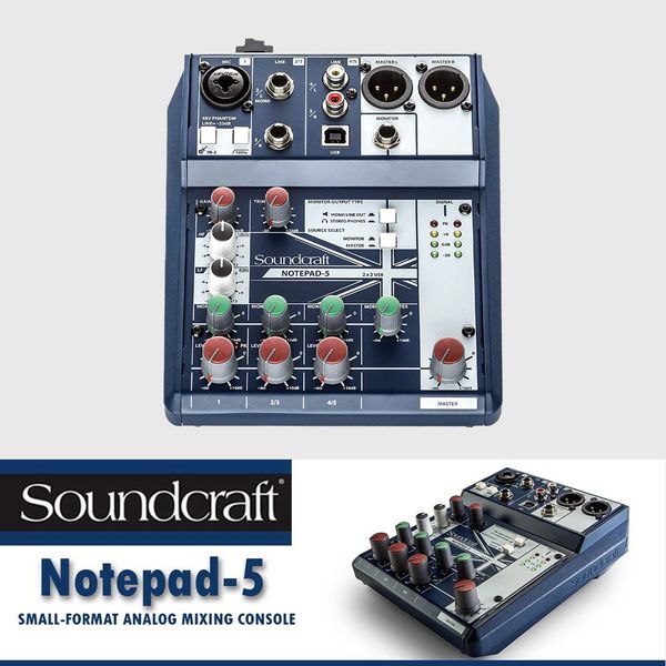 Mixer Analog Soundcraft NOTEPAD 5 - Mixer đa năng karaoke livestream