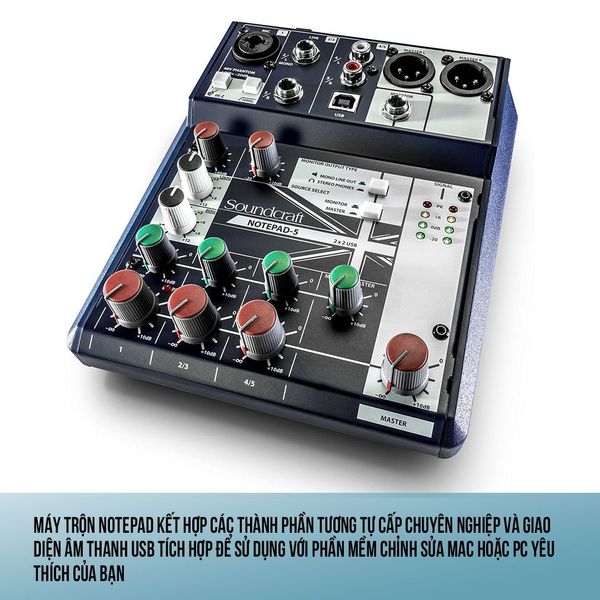 Mixer Analog Soundcraft NOTEPAD 5 - Mixer đa năng karaoke livestream