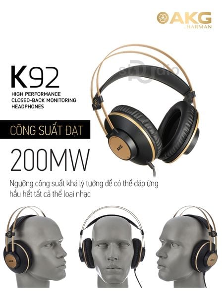 Tai nghe kiểm âm AKG K92, Headphone Studio
