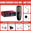 Bộ thu âm: Focusrite Scarlett Solo (Gen 4) - Micro thu âm AKG P220