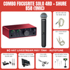Bộ thu âm Focusrite Scarlett Solo (Gen 4) - Micro thu âm Shure B58