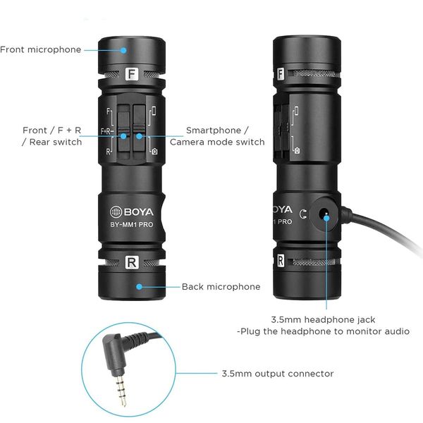 Micro thu âm BOYA BY-MM1 PRO - Micro quay phim livestream
