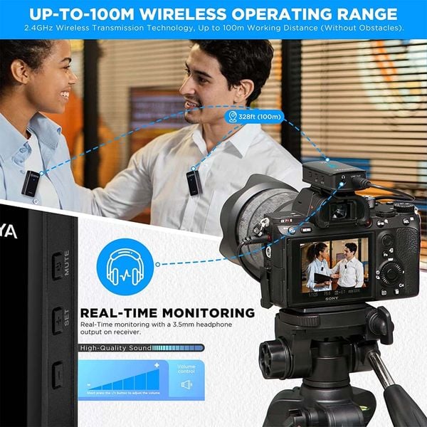 Microphone BOYA BY-XM6 S2 - Micro cài áo không dây