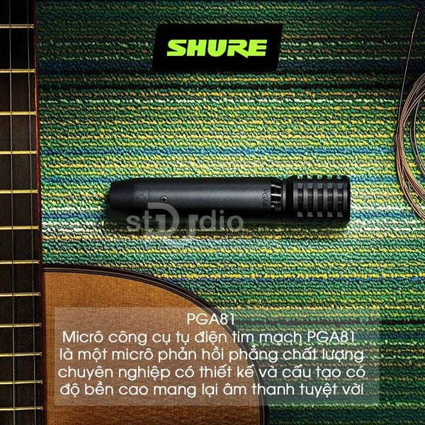 Micro thu âm nhạc cụ Shure PGA81-LC Cardiod Condenser