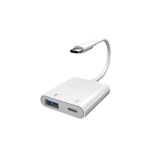 Cáp OTG USB Type C to USB kèm lỗ sạc pin Hàng chính hãng