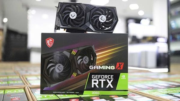 Card màn hình VGA MSI RTX 3060 12GB GDDR6 Ventus 2X OC LHR