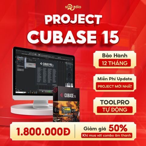 Dịch vụ cài đặt Project Cubase 15  - ToolPro bản tự động - Auto Tune Pro Livestream (BH 12 tháng trên 1 máy)
