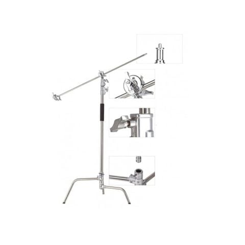 Chân đèn Ck1 pro inox tay boom MF-01 - Chân Đèn Boom CK1 Pro Inox