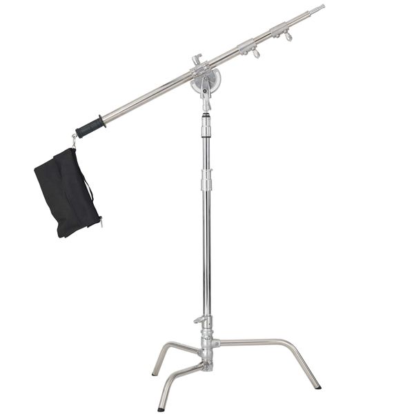 Chân đèn Ck1 pro inox tay boom MF-01 - Chân Đèn Boom CK1 Pro Inox