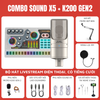 Bộ Livestream Soundcard X5 - Micro thu âm Takstar PC-K200 (2nd Gen)