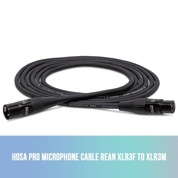 Cáp Micro Canon - HOSA PRO MICROPHONE CABLE REAN XLR3F TO XLR3M (3M)