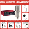 Bộ thu âm Focusrite Scarlett Solo (Gen 4) - Micro thu âm Takstar PC-K200 (2nd Gen)