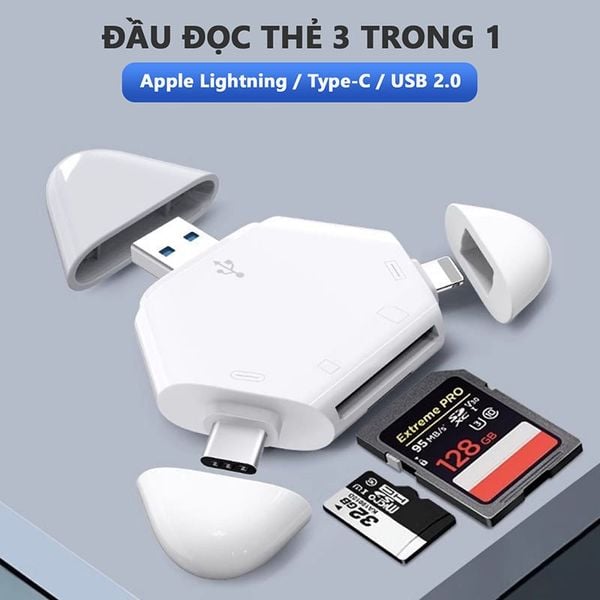 Đầu đọc thẻ tam giác 3 trong 1