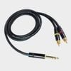 Dây truyền tín hiệu Jack 6.5mm Stereo ra 2 Jack Hoa sen RCA (2M)