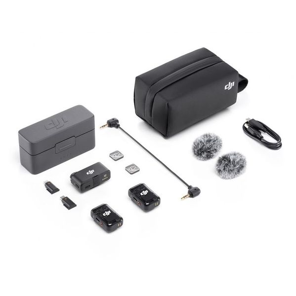 Micro Cài Áo DJI Mic 2 (2 TX + 1 RX) - Micro không dây 2 phát 1 nhận