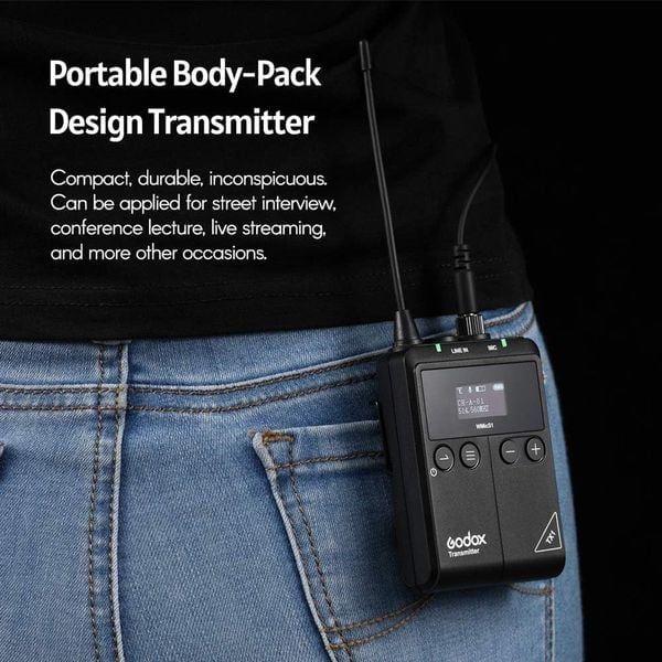 Microphone không dây Godox WMicS1 Kit 2